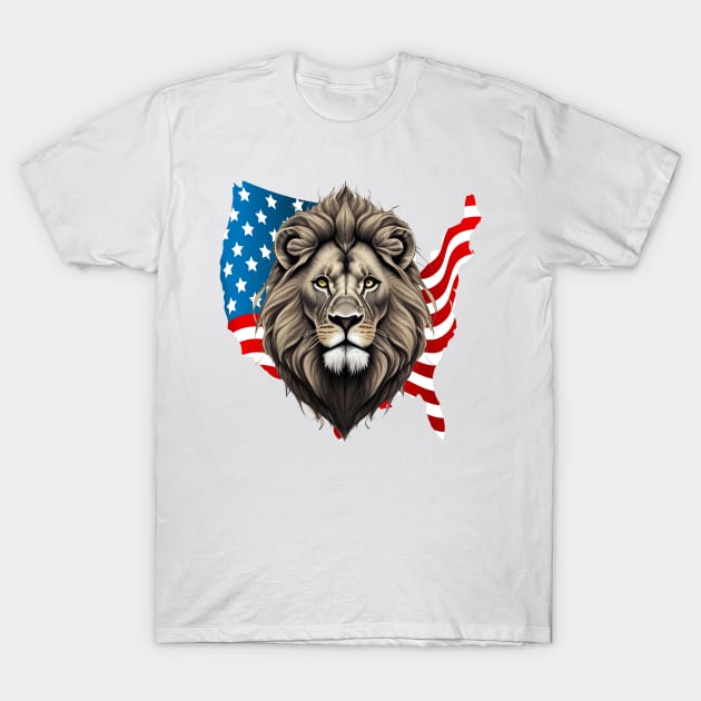 US Lion Heart T-Shirt by FabRonics